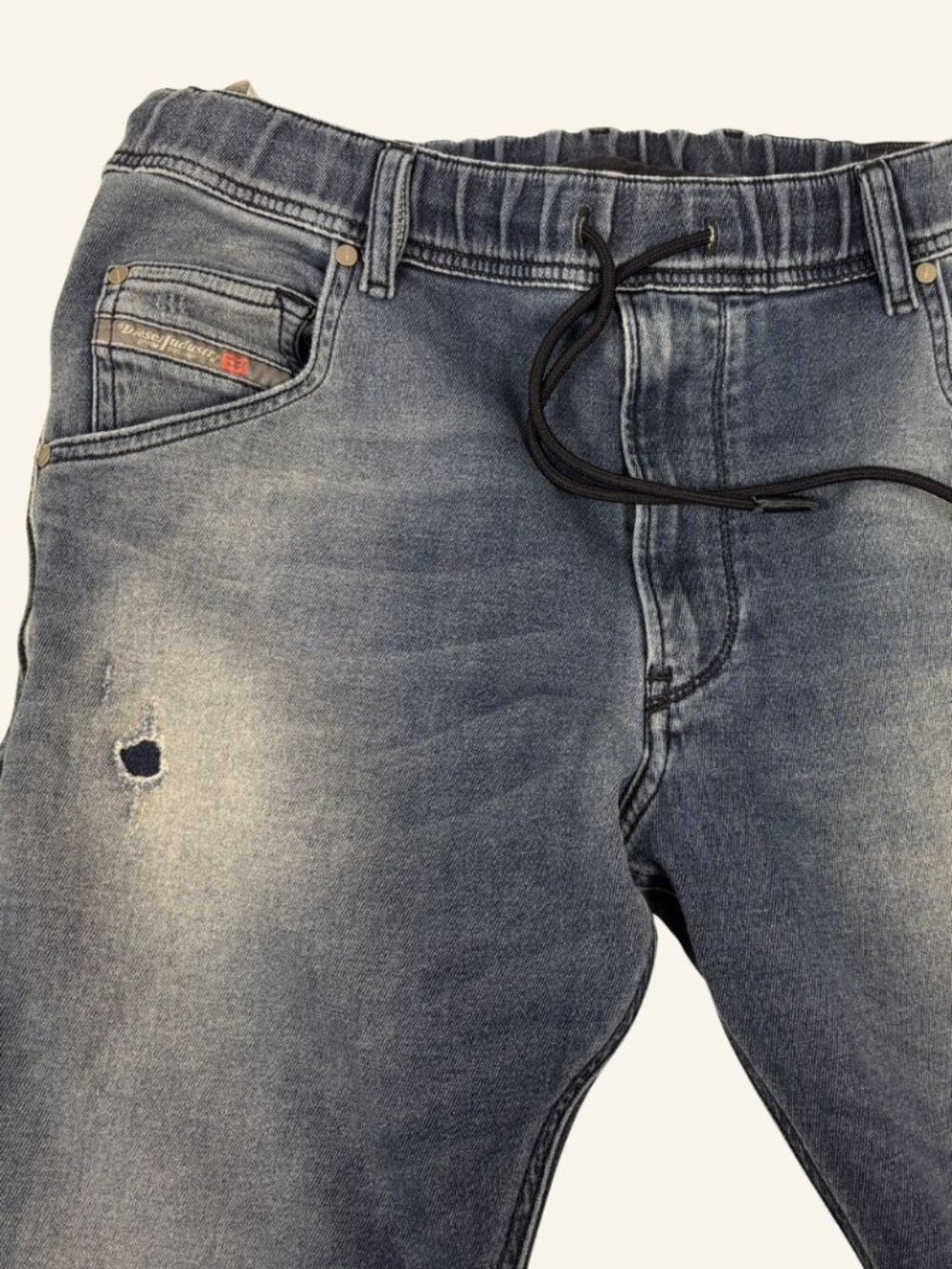 Diesel Krooley-NE Jogg Jeans W32 Distressed Blue Wash - Picture 3 of 16